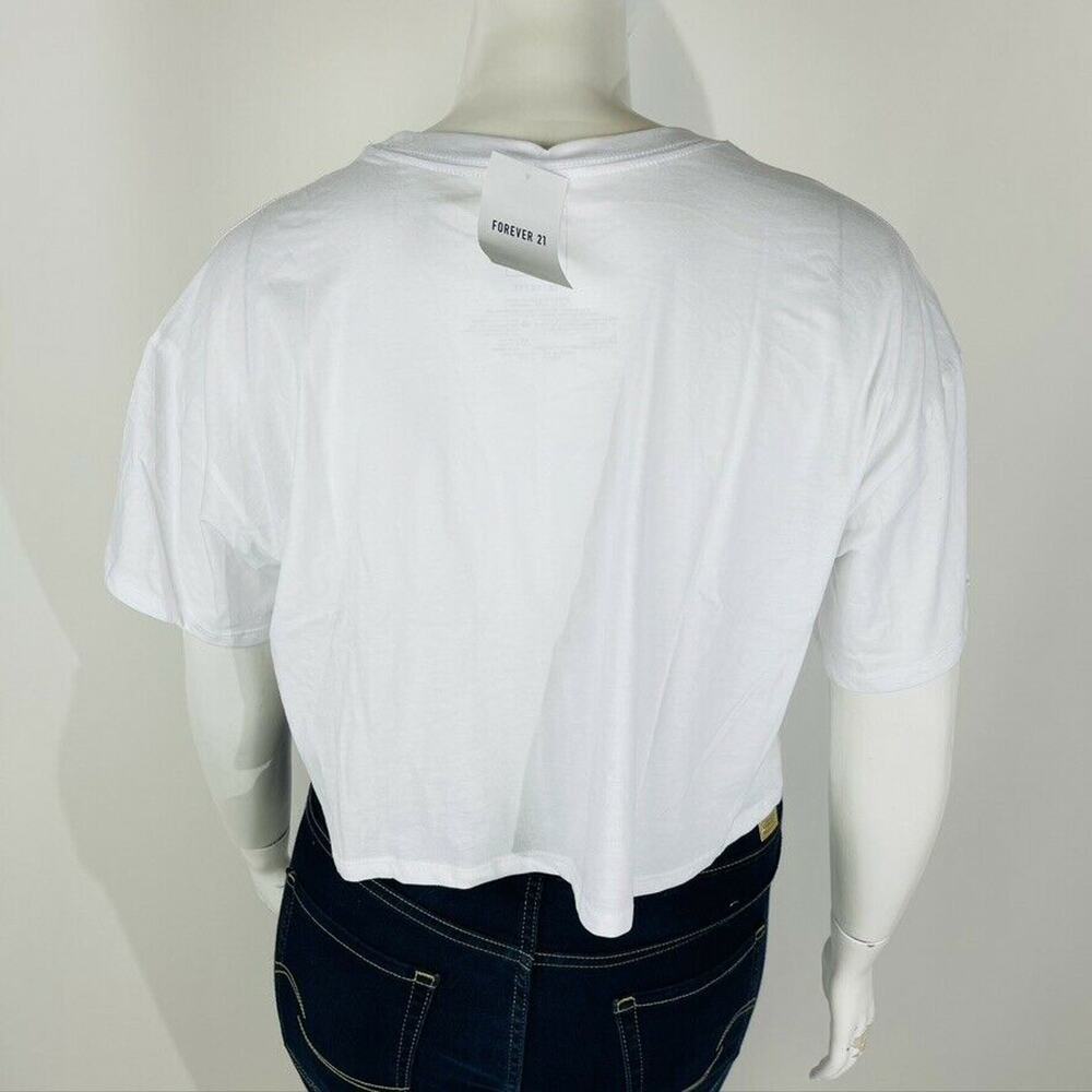 New Forever 21 Sz 2X Plus Top Ford Mustang 1964 Top White Cropped NWT - Picture 7 of 7